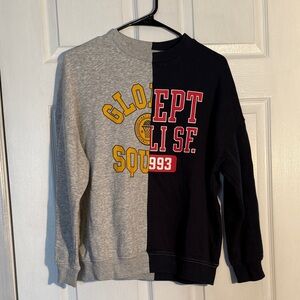 Kids Gray and navy blue Graphic Sweater